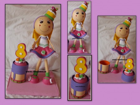 Fofucha Cumpleaños. El cupcake es un joyero
